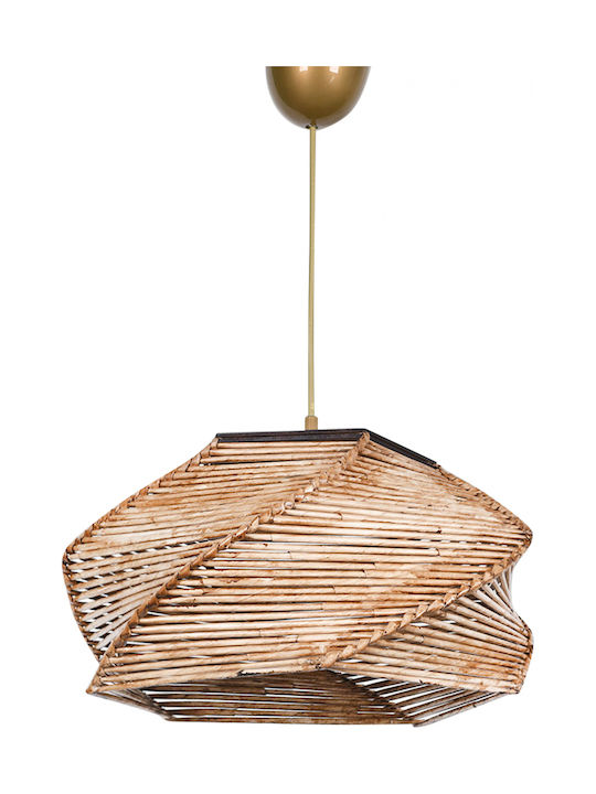 HomeMarkt Ρυθμιζόμενο Κρεμαστό Φωτιστικό Καφέ Boho με Ντουί E27 36x36x65εκ.