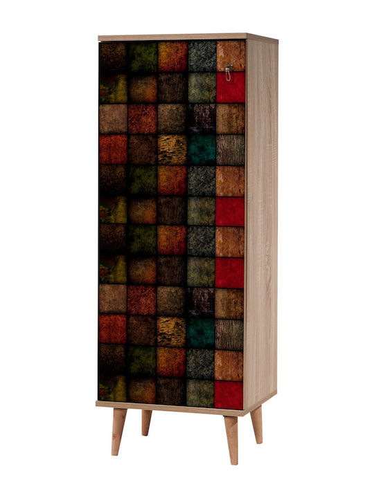 Ξύλινη Παπουτσοθήκη με 8 Ράφια Sonoma Μ50xΠ38xΥ135cm