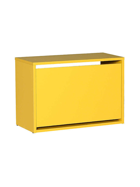 Ξύλινη Παπουτσοθήκη Flat Duo με 1 Ράφι 60x30x42cm