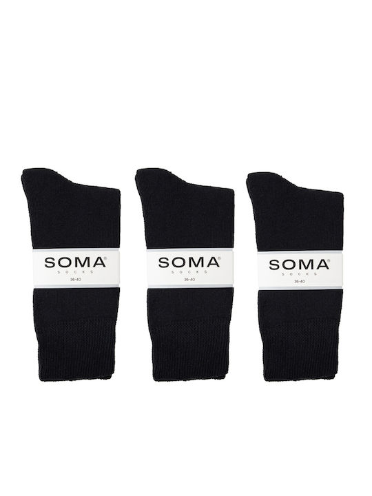 Soma Socks Casual Damen Socken Schwarz 3er Pack SS3099