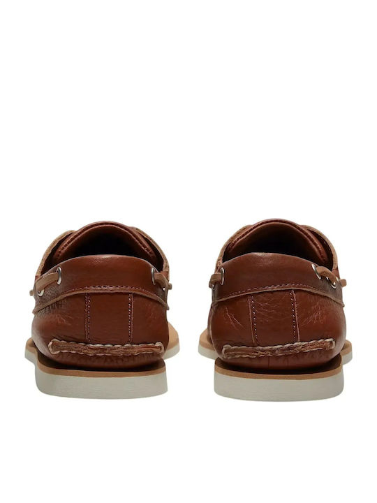 Дамски Кожени Boat Shoes в Кафяв Цвят