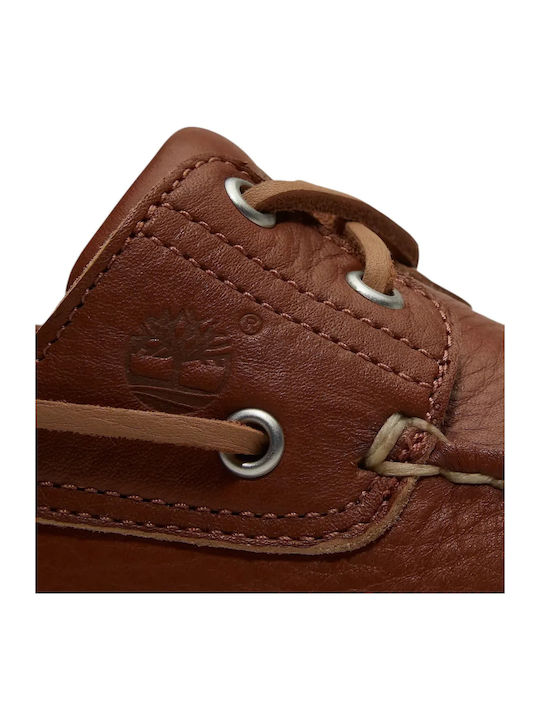 Дамски Кожени Boat Shoes в Кафяв Цвят