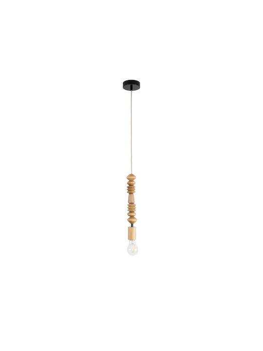 GloboStar Beads Pendant Light Beige with Socket E27 5cm