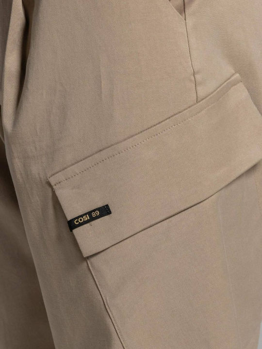 Παντελόνι Cargo σε Loose Εφαρμογή Beige