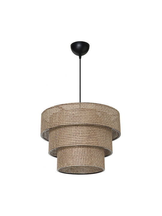 GloboStar Level Κρεμαστό Φωτιστικό Καφέ με Ντουί E27 38x38x95εκ.