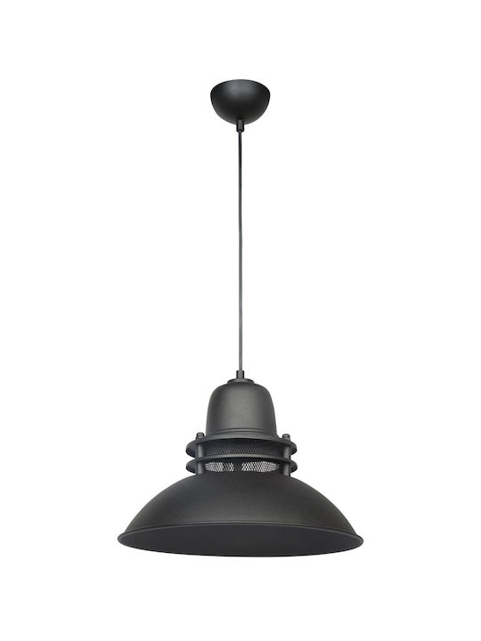 Heronia Reglabil Lustră Negru cu Dulie E27