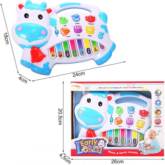 MalPlay Instrument Muzical cu Muzică, Lumină și Sunete pentru 12+ Luni
