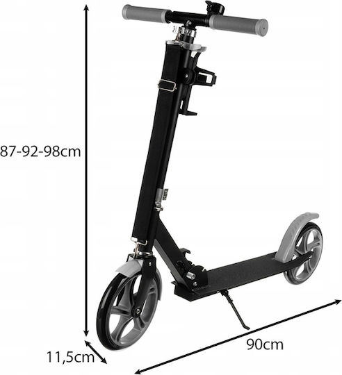 Patineta Copii Pliabilă cu 2 Roți Neagră