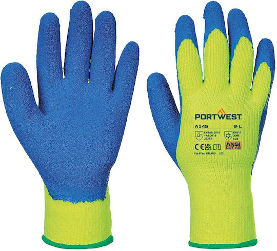 Portwest Mănuși de Lucru pentru iarnă Galbene Latex 1buc