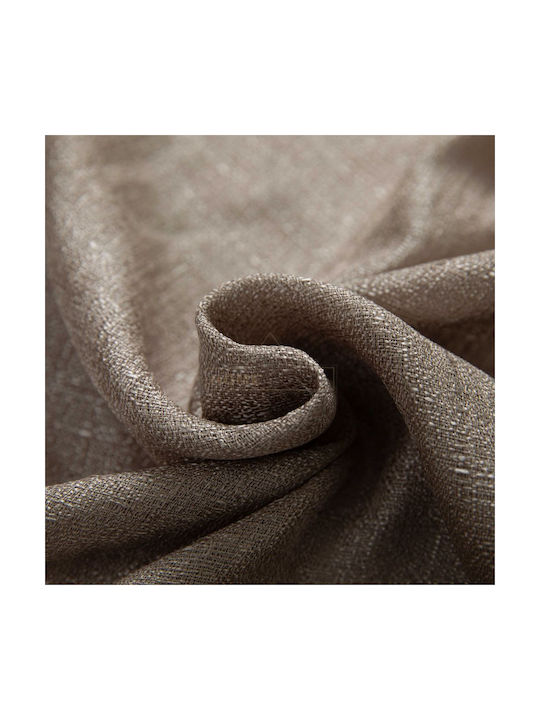 My Home Luxury Vorhang mit Grommets Line Braun 270x270cm