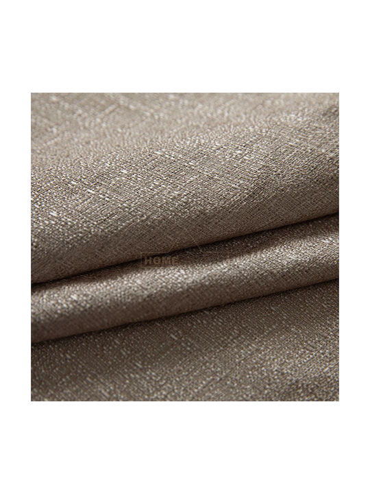 My Home Luxury Vorhang mit Grommets Line Braun 270x270cm