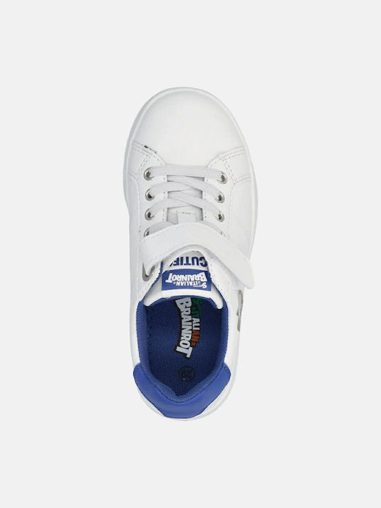 Brainrot Tralalero Tralala Παιδικά Sneakers Ανατομικά με Σκρατς Λευκά
