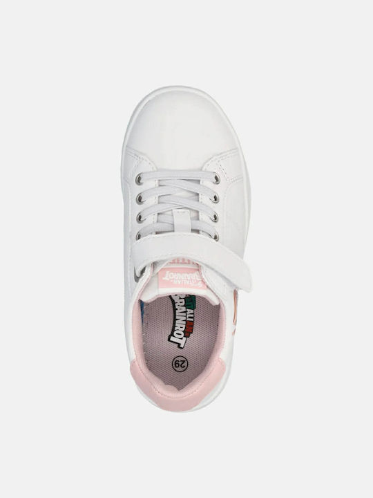 Brainrot Ballerina Capuchina Kids Sneakers Anatomic with Hoop & Loop Closure White