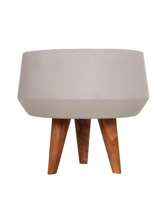 HomeMarkt Quan Concrete Flower Pot Gray 40x40x50cm