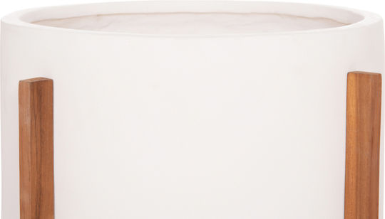 HomeMarkt Hoff Ghiveci de Flori din Beton Alb 50x50x35cm