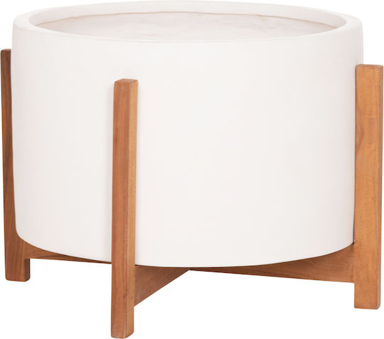 HomeMarkt Hoff Ghiveci de Flori din Beton Alb 50x50x35cm