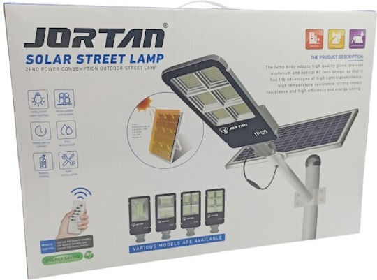 Jortan Ηλιακό Φωτιστικό Δρόμου 200W Ψυχρό Λευκό 6500K με Τηλεχειριστήριο IP66 39.5x21x5εκ.