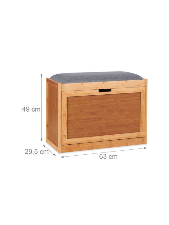 Υφασμάτινη Παπουτσοθήκη από Μπαμπού 63x29.5x49cm