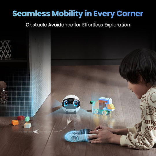 Enabot EBO Air 2 Plus Companion Robot Κάμερα Full HD+ 5MP Μπαταρίας με Αμφίδρομη Επικοινωνία Ροζ