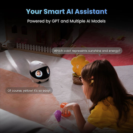 Enabot EBO Air 2 Plus Companion Robot Κάμερα Full HD+ 5MP Μπαταρίας με Αμφίδρομη Επικοινωνία Ροζ