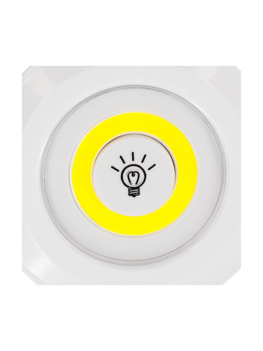 GloboStar Διακοσμητικό Φωτιστικό LED Ψυχρό Λευκό 6000K 3τμχ 9x2.3x9εκ.