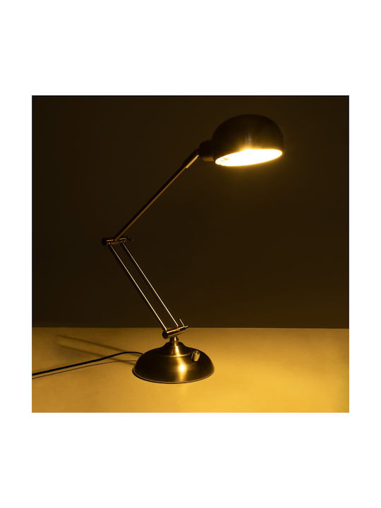 GloboStar Table Lamp for E27 Socket with Silver Shade and Base