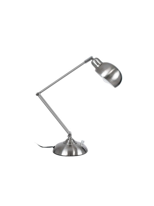 GloboStar Table Lamp for E27 Socket with Silver Shade and Base