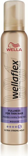 Wella Wellaflex Fullness For Thin Hair Αφρός Μαλλιών Μπούκλες 200ml