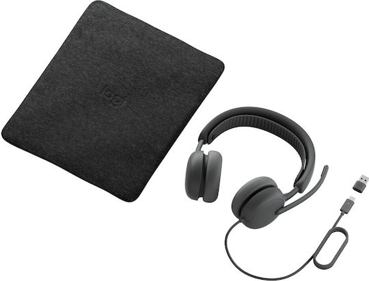 Logitech Zone 2 For Business On Ear Multimedia Ακουστικά με μικρόφωνο και σύνδεση USB-A / USB-C σε Γκρι χρώμα