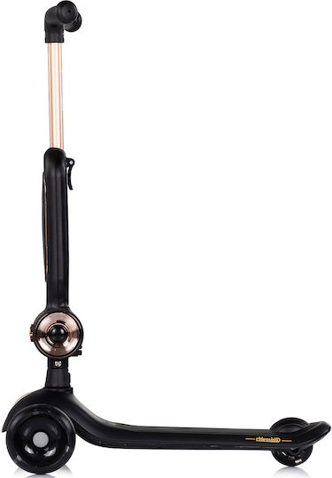 Chipolino Kids 3-Wheel Scooter with LED Lighting for 2+ Years Black