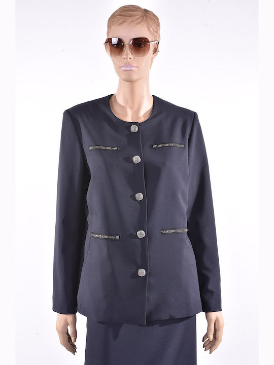 Karina Damen Blazer Blau