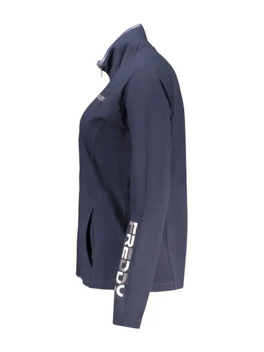 Damen Strickjacke mit Reissverschluss Marineblau
