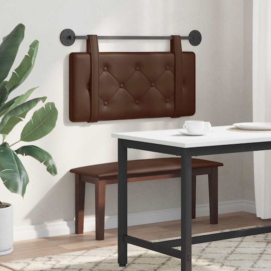 vidaXL Leather Brown Bed Headboard Cushion 80x40cm