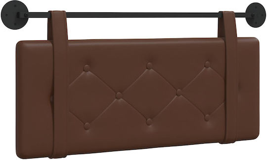 vidaXL Leather Brown Bed Headboard Cushion 100x40cm