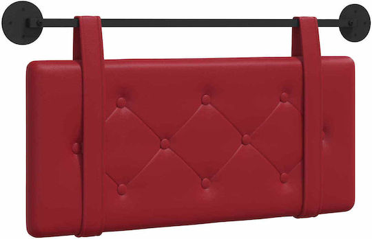 vidaXL Leather Red Bed Headboard Pillow 80x40cm