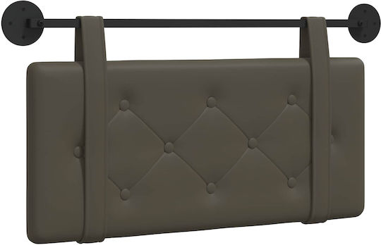 vidaXL Leather Gray Bed Headboard Cushion 90x40cm