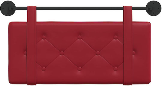vidaXL Leather Red Bed Headboard Pillow 80x40cm