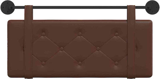 vidaXL Leather Brown Bed Headboard Cushion 100x40cm