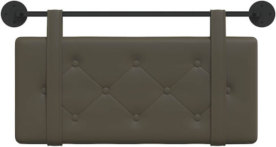 vidaXL Leather Gray Bed Headboard Cushion 90x40cm