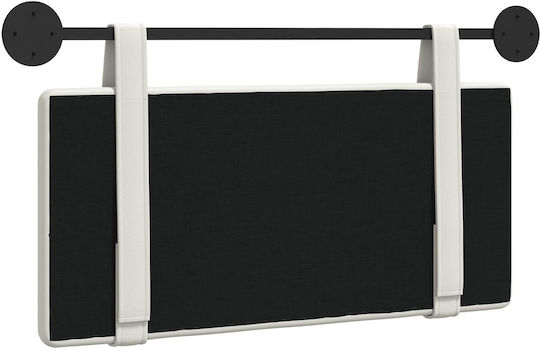 vidaXL Leather Bed Headboard Pillow White 90x40cm