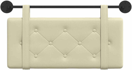 vidaXL Beige Leather Bed Headboard Cushion 80x40cm