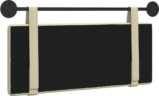 vidaXL Beige Leather Bed Headboard Cushion 100x40cm