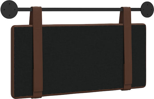 vidaXL Leather Bed Headboard Cushion Brown 90x40cm
