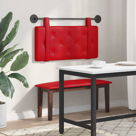 vidaXL Kopfstütze für Betten mit Leder Rot 80x40cm