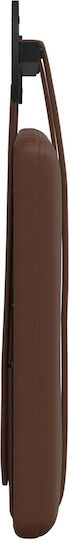 vidaXL Leather Bed Headboard Cushion Brown 90x40cm