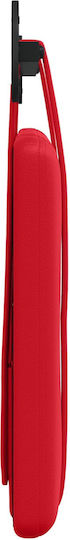 vidaXL Leather Red Bed Headboard Pillow 90x40cm