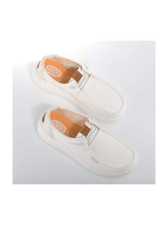 Wendy Rise Chambray Дамски Мокасини в Бял Цвят