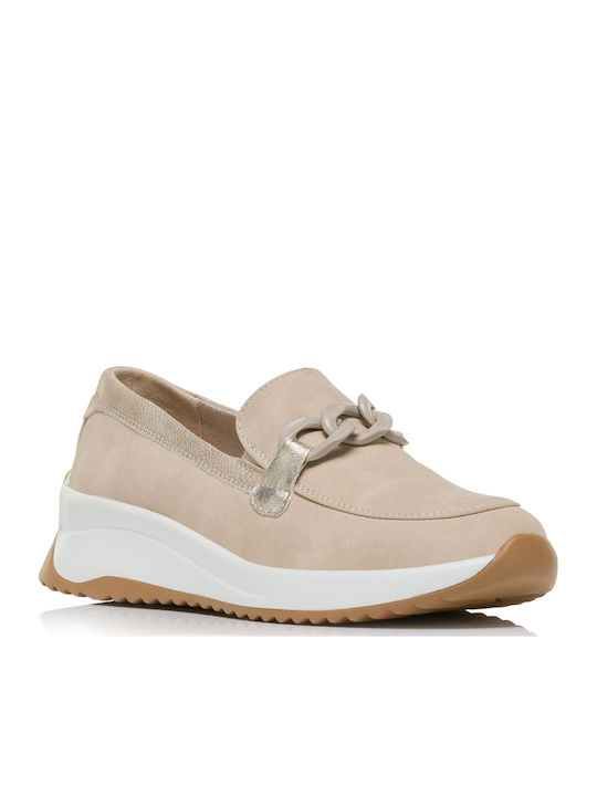 Women's Loafers in Beige Colour