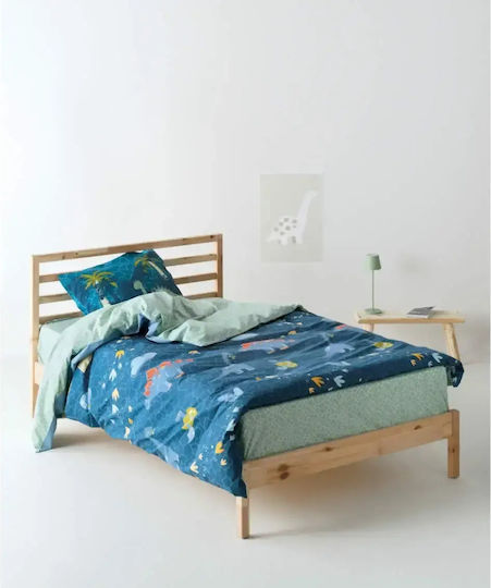 Kentia Set Kids Pillowcases from 100% Cotton 50x70cm Petrol Green