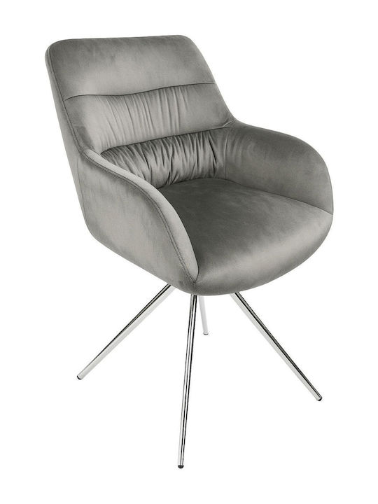 Sadie Dining & Kitchen Chairs with Artificial Leather Gray 2 Pieces 64.5x56.5x85cm